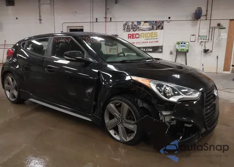 2015 Hyundai Veloster Turbo из США, поврежденный, VIN KMHTC6AE8FU239181